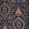 Blue Brocade Kurta Jacket Set with Thread Embroidery,